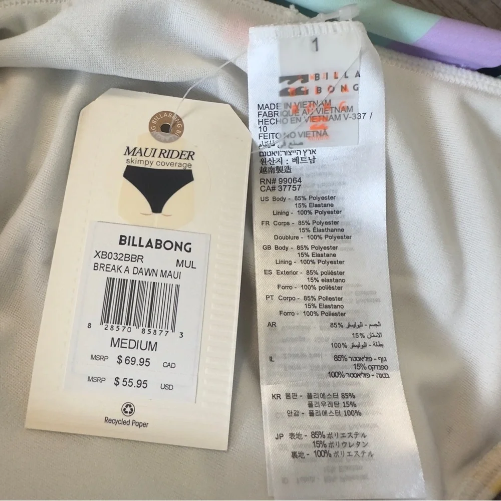 Billabong break a dawn Maui rider skimpy bikini bottom - Picture 4 of 5